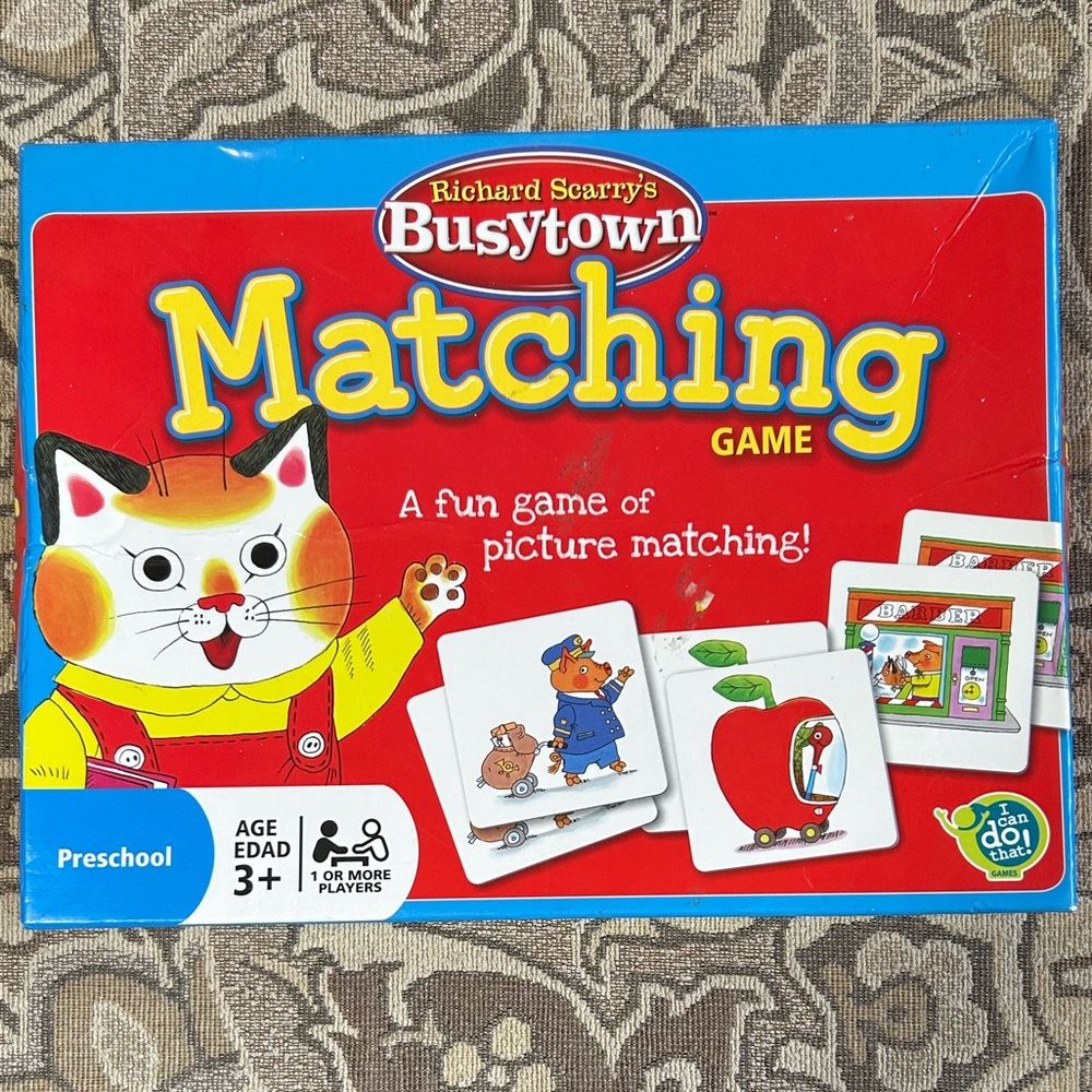 Richard Scarry’s Busytown Matching Game. Complete with 72 Cards /Instructions.